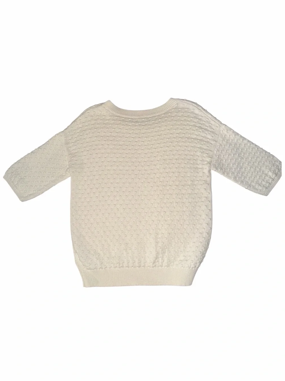 Banana Republic Size Large Oversized Popcorn Knit Cocoon Sweater in Ivory